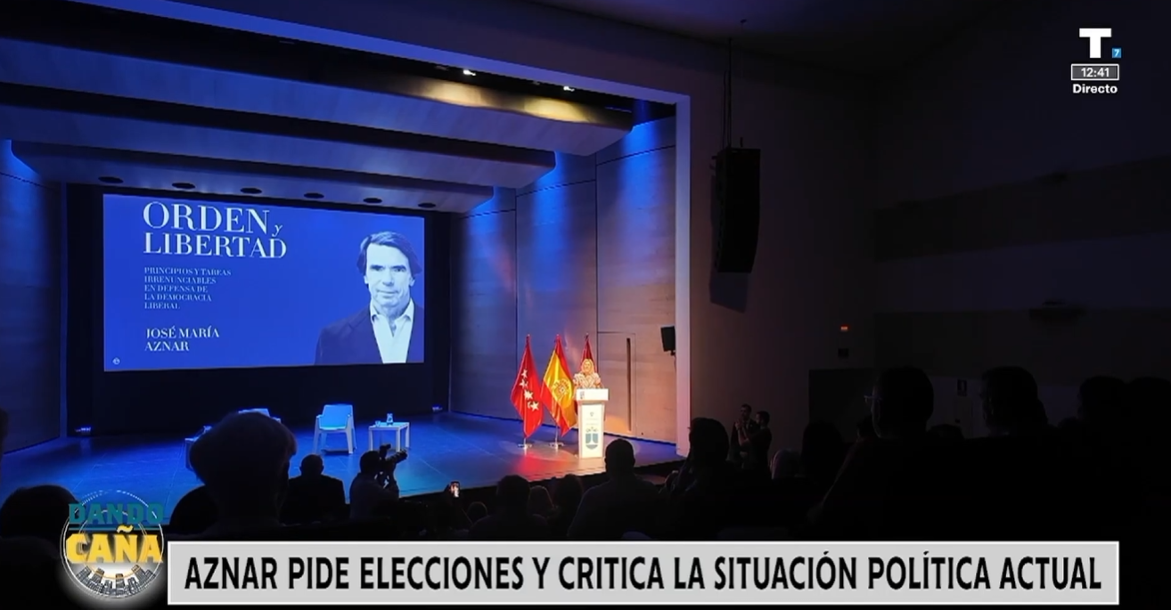 José María Aznar asegura que el ambiente político actual «es insoportable»