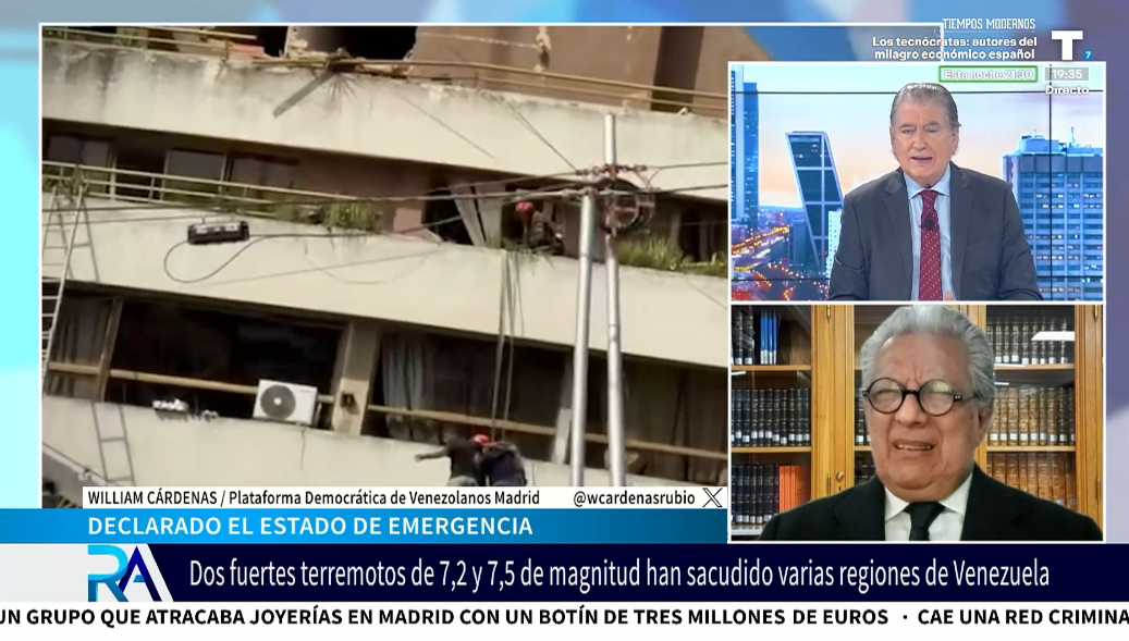 William Cárdenas: «El socialismo ha acabado con los recursos para enfrentar el drama del terremoto»