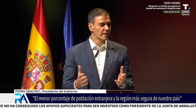 Sánchez vincula la inseguridad con el aumento de la población inmigrante