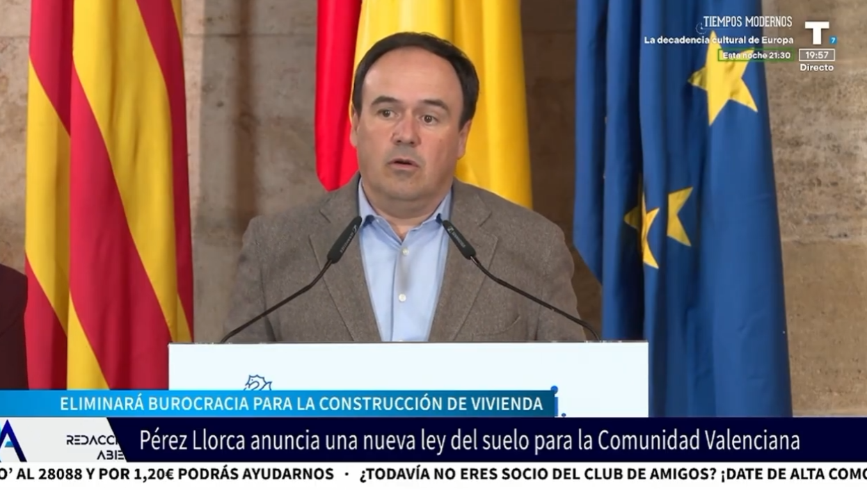 Llorca anuncia una nueva ley de suelo para la Comunidad Valenciana