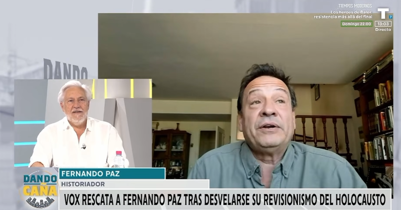 Acusa de «negacionista del Holocausto» al historiador con el fin de atacar Vox
