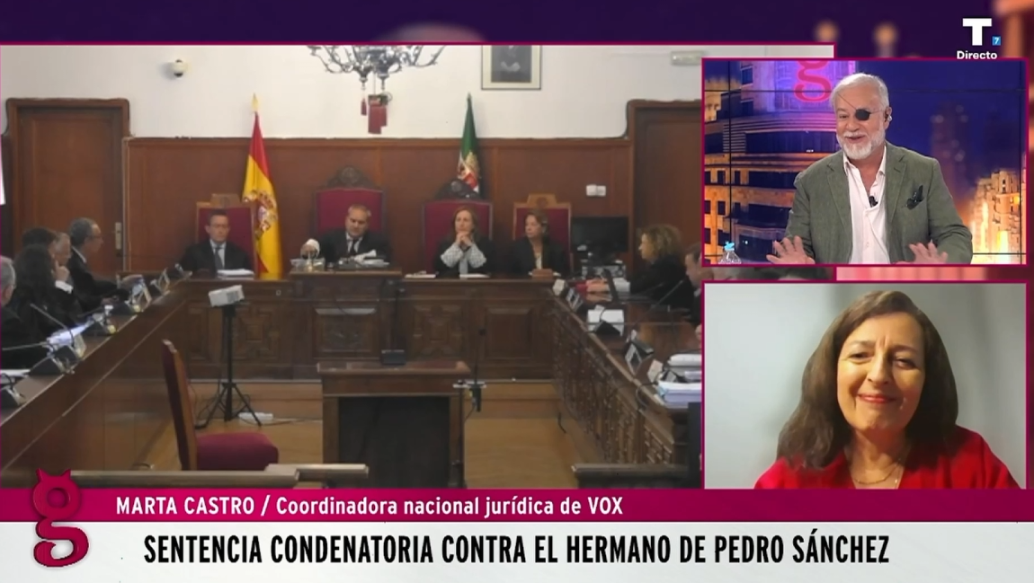 Castro señala que este es un gran día para España, y no solo porque pasa a la final, sino por la condena al hermano de Pedro Sánchez