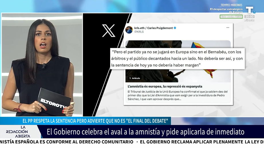Ana Cuartero: «¿Qué oposición ha hecho el PP contra la ley de amnistía?»