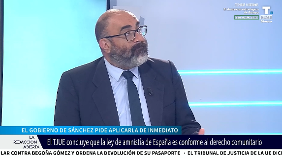 Ricardo Ruiz de la Serna: «El aval a la amnistía es un golpe muy duro para el Constitucionalismo»