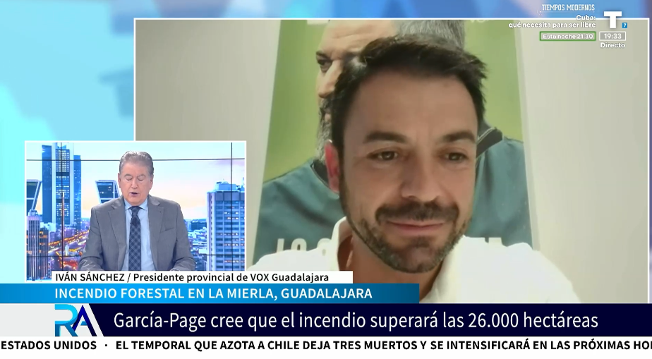 VOX Guadalajara denuncia la falta de medios para controlar el incendio de La Mierla