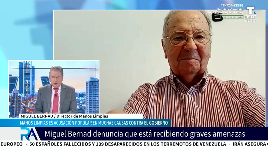 Manos Limpias denuncia que Miguel Bernad está recibiendo graves amenazas