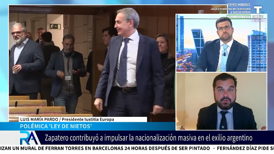 Iustitia Europa: «Zapatero ya no debería tener el pasaporte porque podría coger un avión y fugarse»