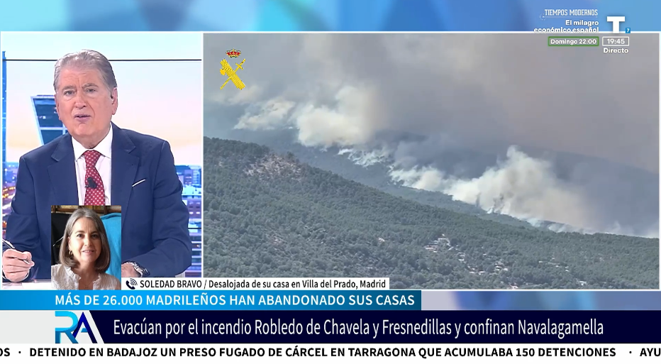 Soledad Bravo: «Cuando salimos a la calle, el fuego estaba a dos metros de casa»