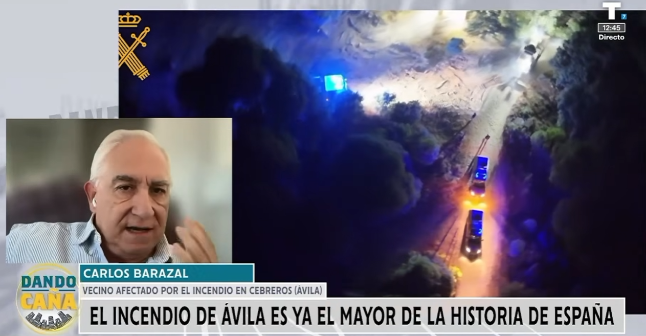 Un afectado por el incendio de Ávila lamenta la falta de prevención