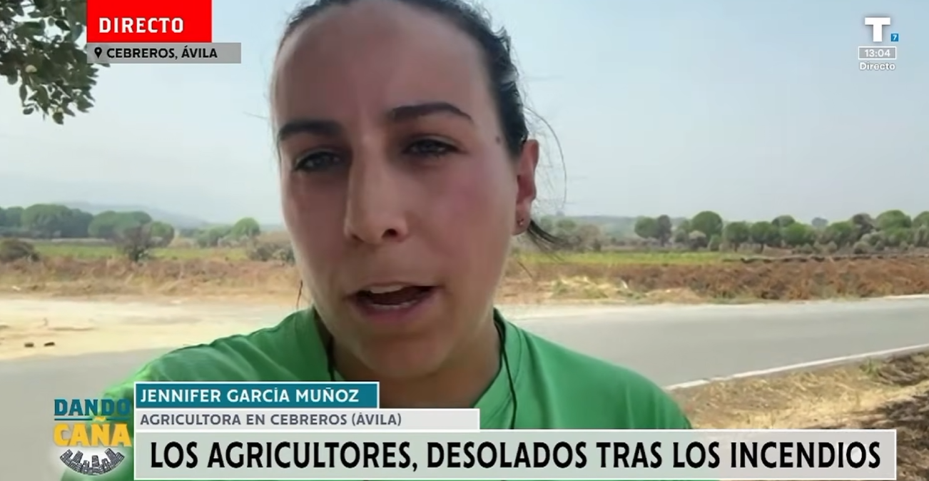 Hablamos con una agricultura que ha perdido todo tras el incendio de Ávila