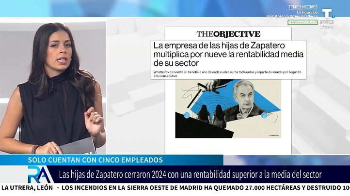 La empresa de las hijas de Zapatero generan unos datos de facturación desbordantes