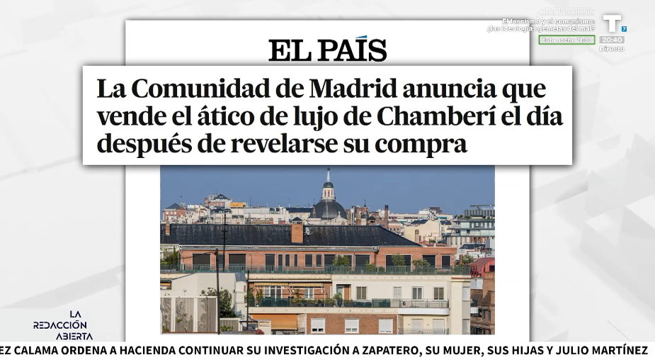 Cronología de la compra del ático de Chamberí por parte de la Comunidad de Madrid