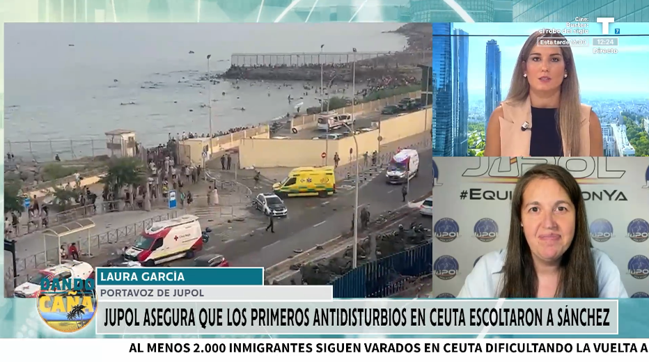 Jupol denuncia que los primeros policías desplegados en Ceuta fueron para escoltar a Sánchez