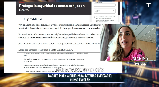 Una madre ceutí pide auxilio: «¿Cómo voy a llevar a mis hijos al colegio si ha sido invadido?»