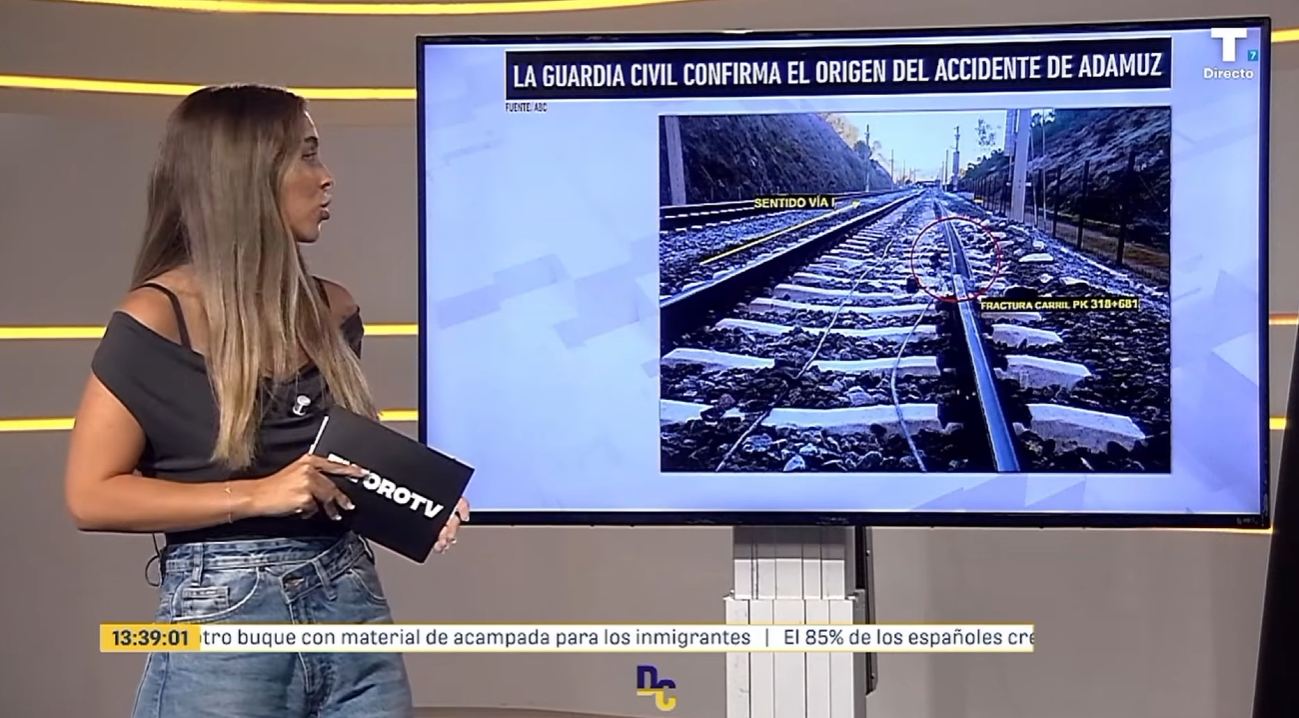 La Guardia Civil afirma que el accidente de Adamuz se debió a la rotura de la vía