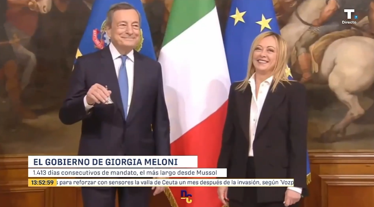 La primer ministro de Italia celebra el gobierno más longevo del país