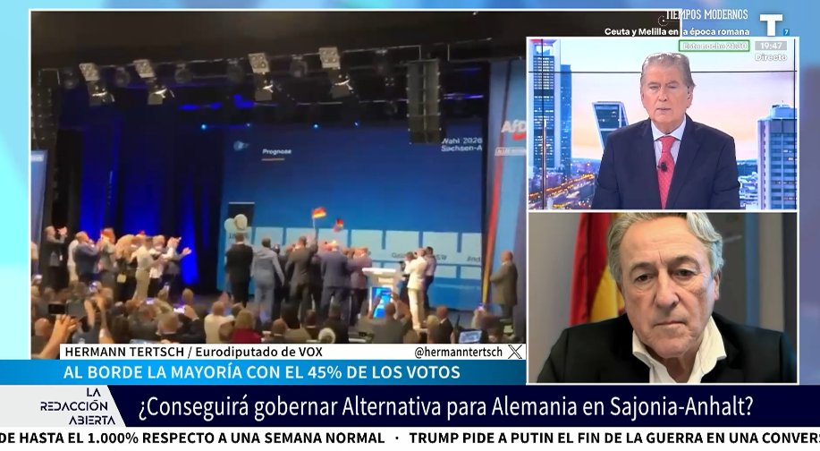 Hermann Tertsch: «El Partido Popular Europeo está sufriendo una catástrofe en Alemania»