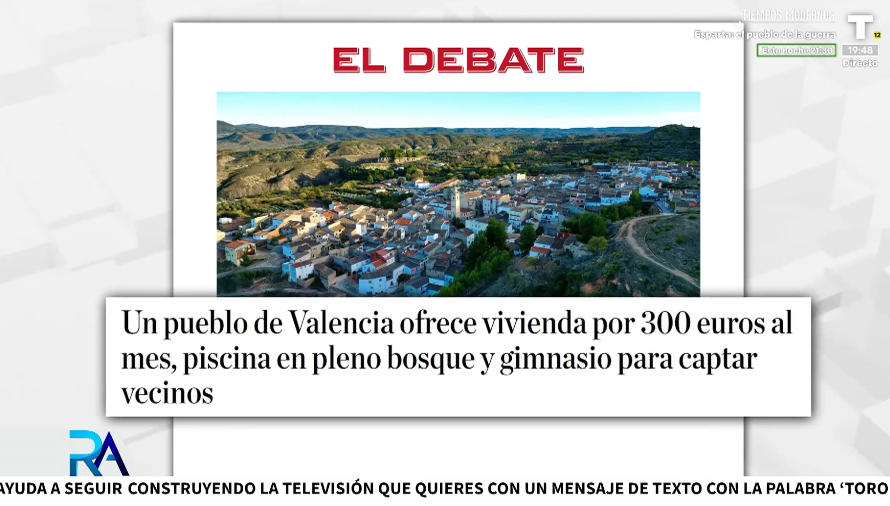 El municipio de Zarra ofrece viviendas a 300 euros al mes para atraer a nuevos vecinos
