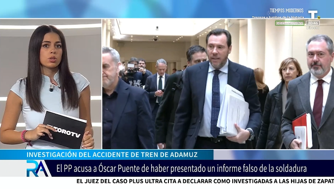 El PP acusa a Puente de haber presentado un informe falso de la soldadura de Adamuz