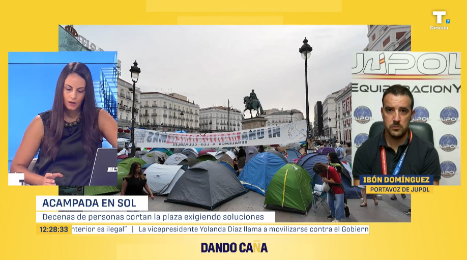 JUPOL denuncian que no les han dejado desalojar la acampada de Sol