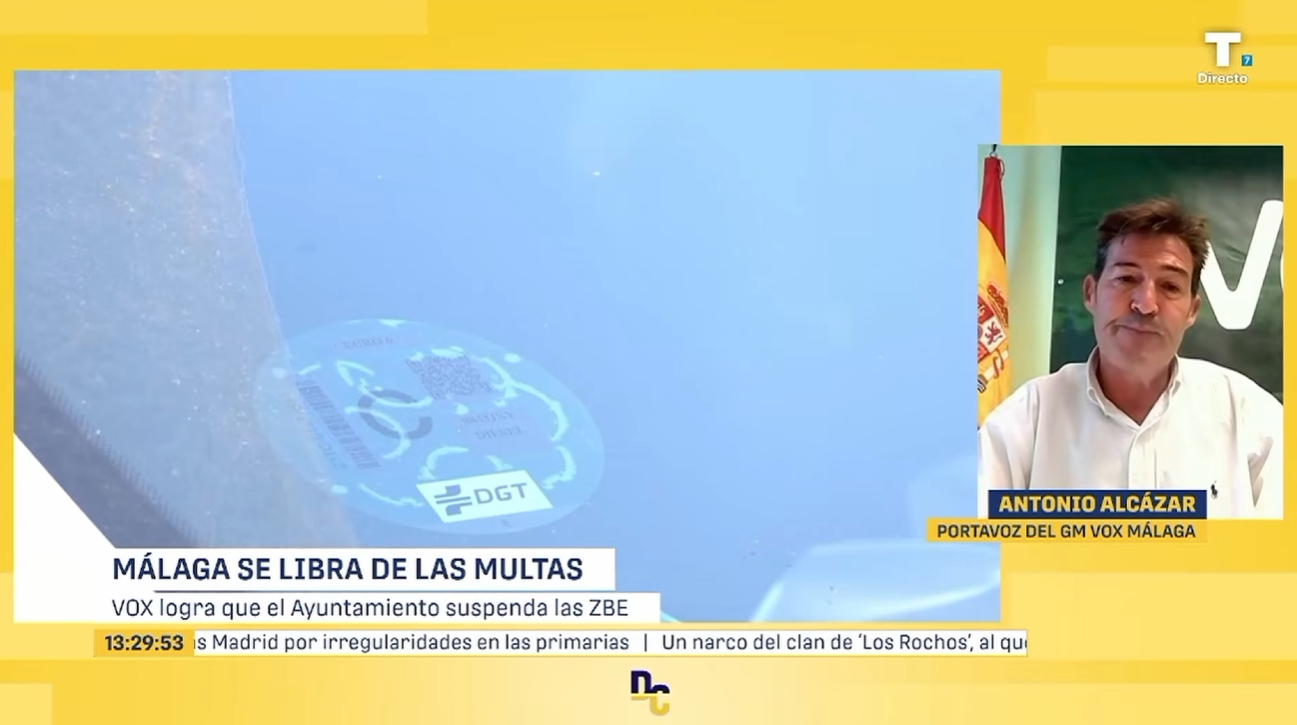 VOX logra que los malagueños no sean multados por las zonas de Bajas Emisiones