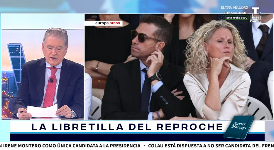 La libretilla del reproche de Xavier Horcajo: «Montse Mínguez tiene el ‘fondo buitre’ en casa»