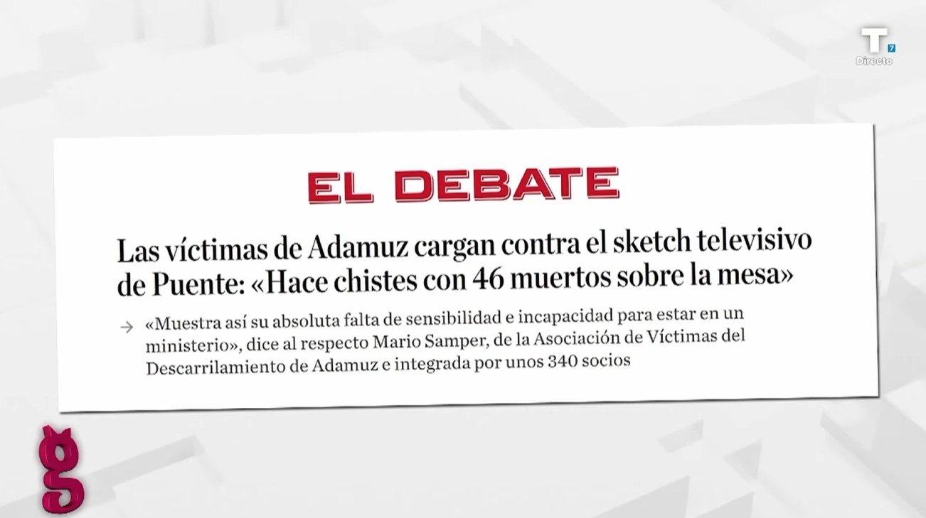 La mesa del Gato estalla contra Puente y La Sexta por las bromas de Adamuz