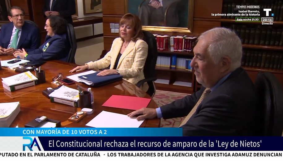 Conde-Pumpido ha votado en contra del recurso del Defensor del Pueblo sobre la ‘Ley de nietos’