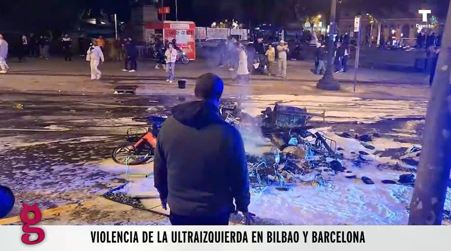 Jóvenes proetarras e inmigrantes inadaptados queman Barcelona y Bilbao