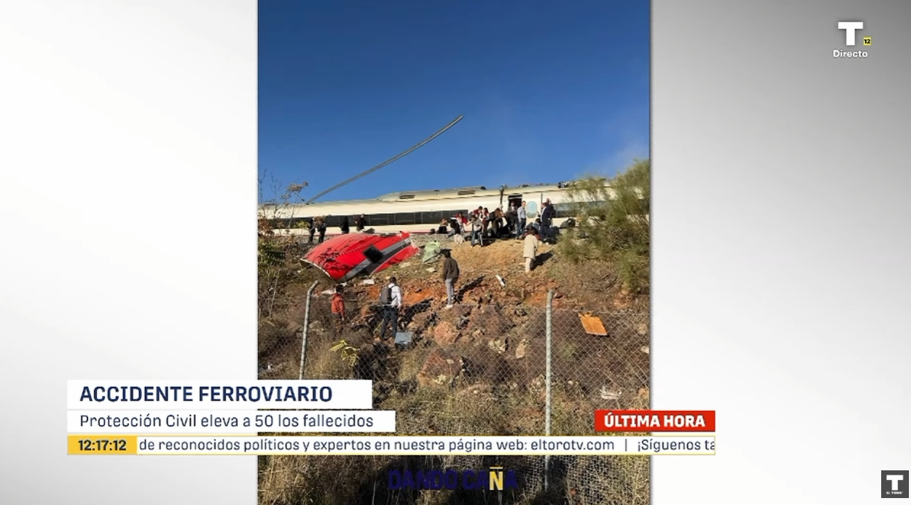 Las imágenes de un rail atravesando el vagón de uno de los trenes accidentados en Toledo