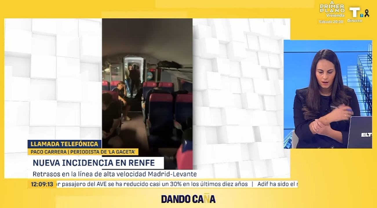 Un enganchón en la catenaria provoca retrasos en la línea Madrid-Levante